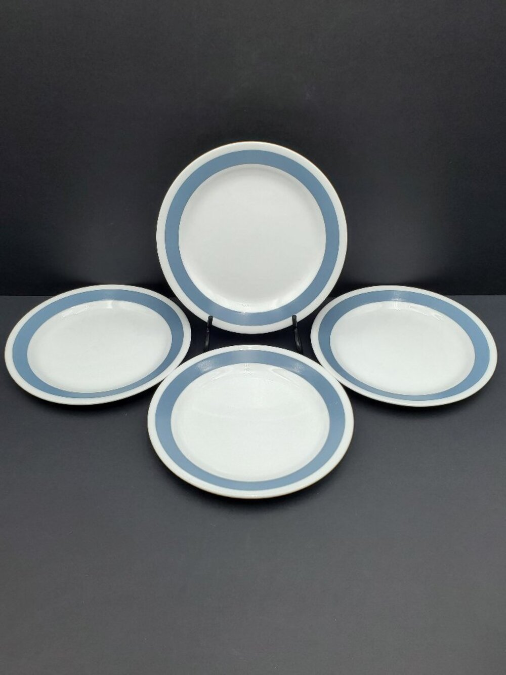 Corelle Periwinkle Blue Sundance Dessert Bread Plates Wide Slate Blue Band Plate